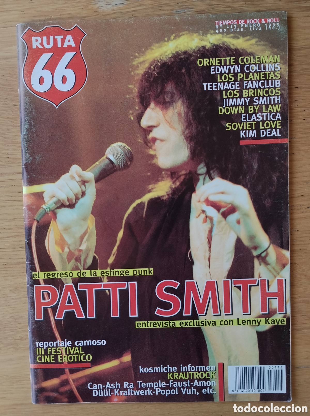 Revistas de m&uacute;sica: RUTA 66 NUMERO 113 - ENERO 1996. EN BUEN ESTADO - PATTI SMITH