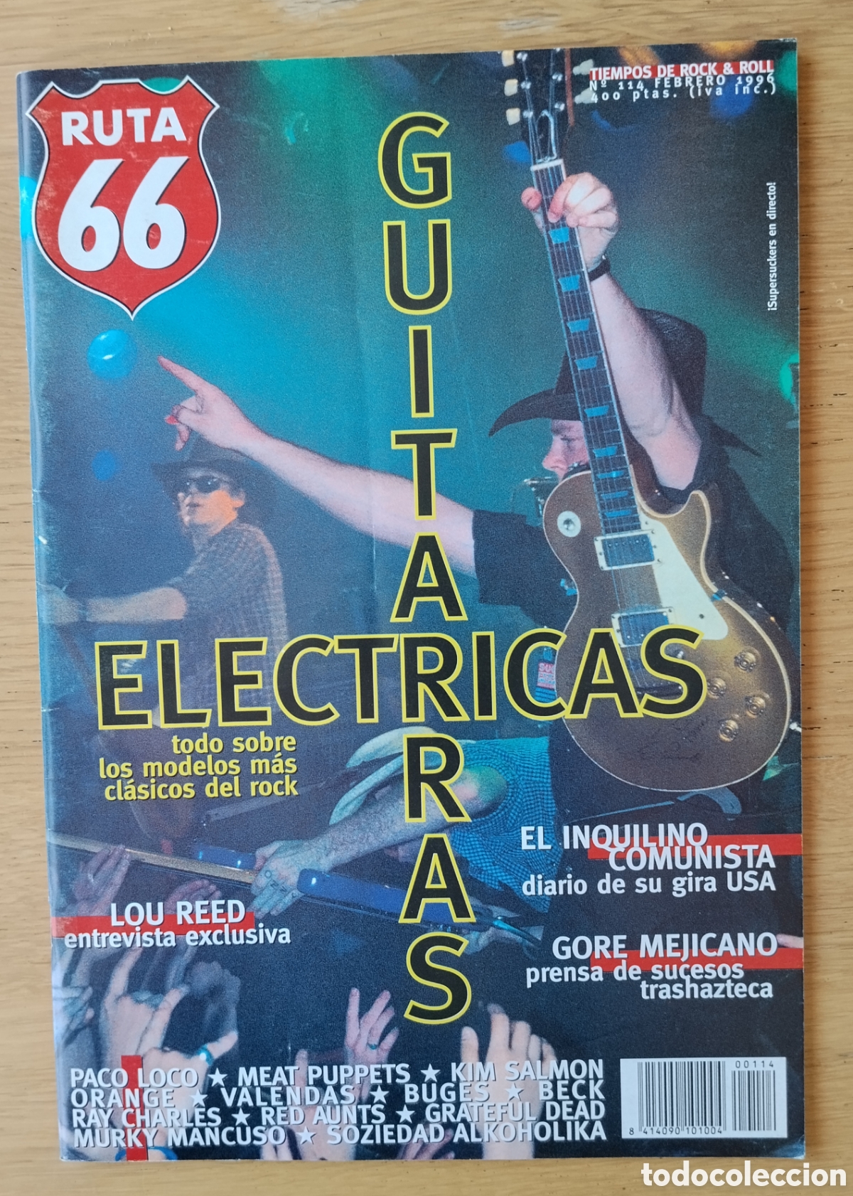 Revistas de m&uacute;sica: RUTA 66 NUMERO 114 - FEBRERO 1996. EN BUEN ESTADO - LOU REED