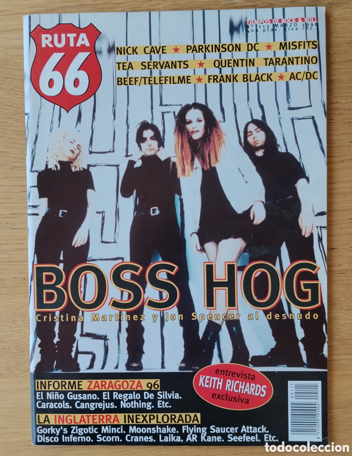 Revistas de m&uacute;sica: RUTA 66 NUMERO 115 - MARZO 1996. EN MUY BUEN ESTADO