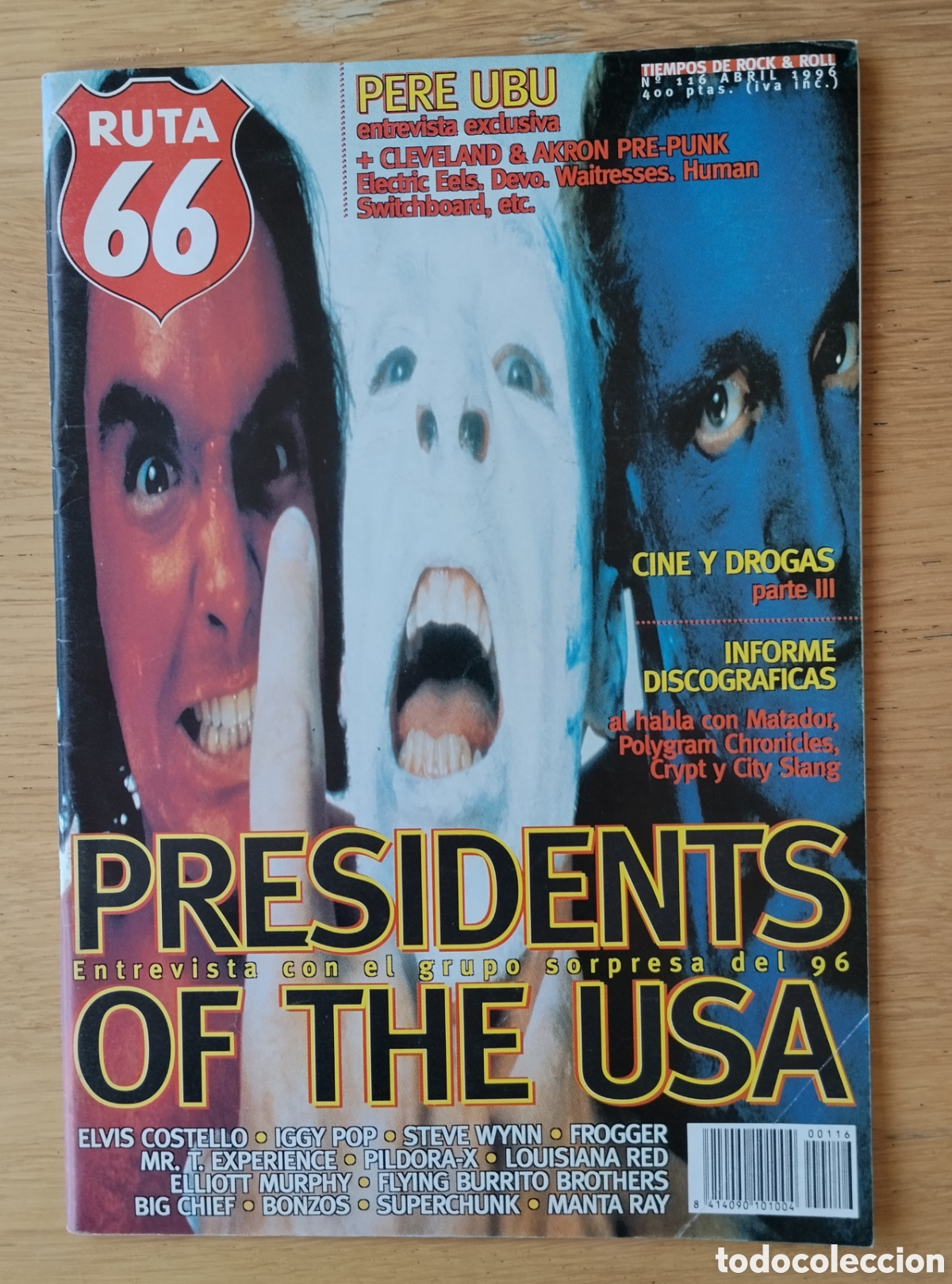 Revistas de m&uacute;sica: RUTA 66 NUMERO 116 - ABRIL 1996. EN MUY BUEN ESTADO