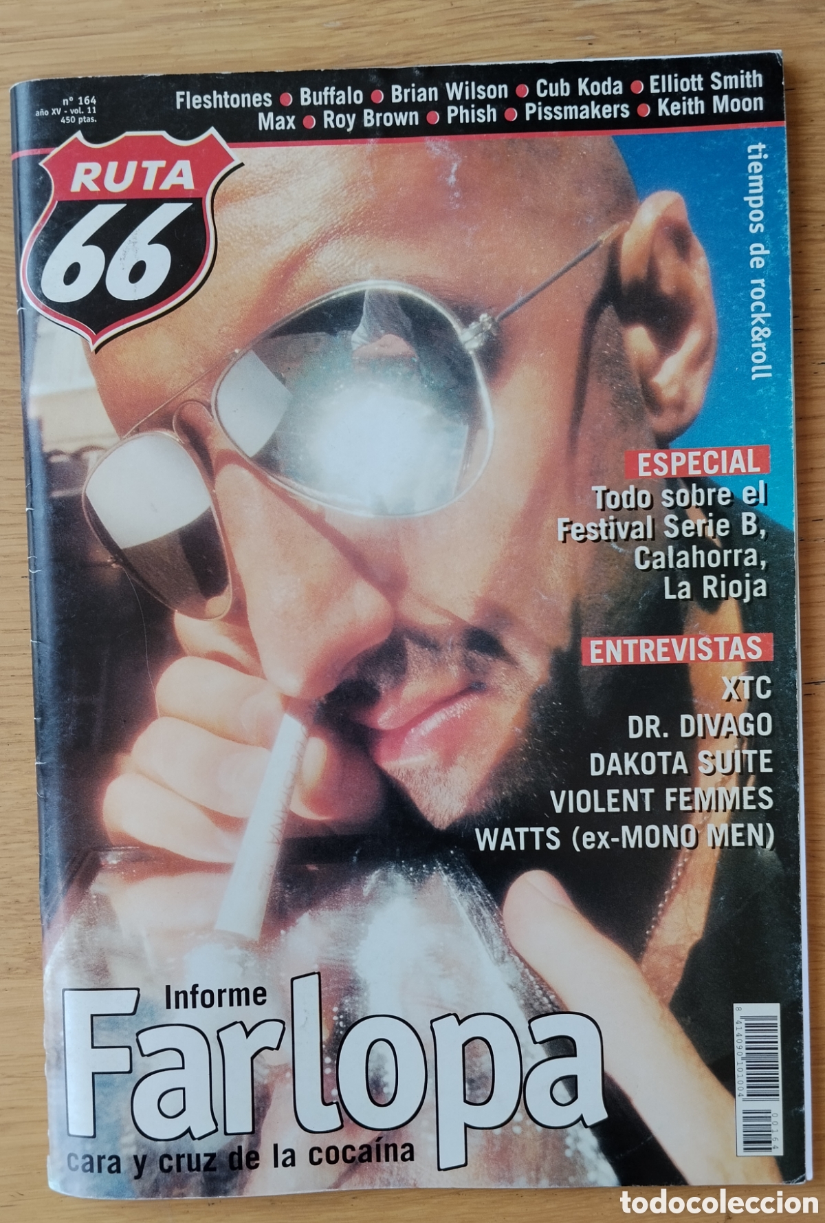 Revistas de m&uacute;sica: RUTA 66 NUMERO 164 - SEPTIEMBRE 2000 . EN BUEN ESTADO