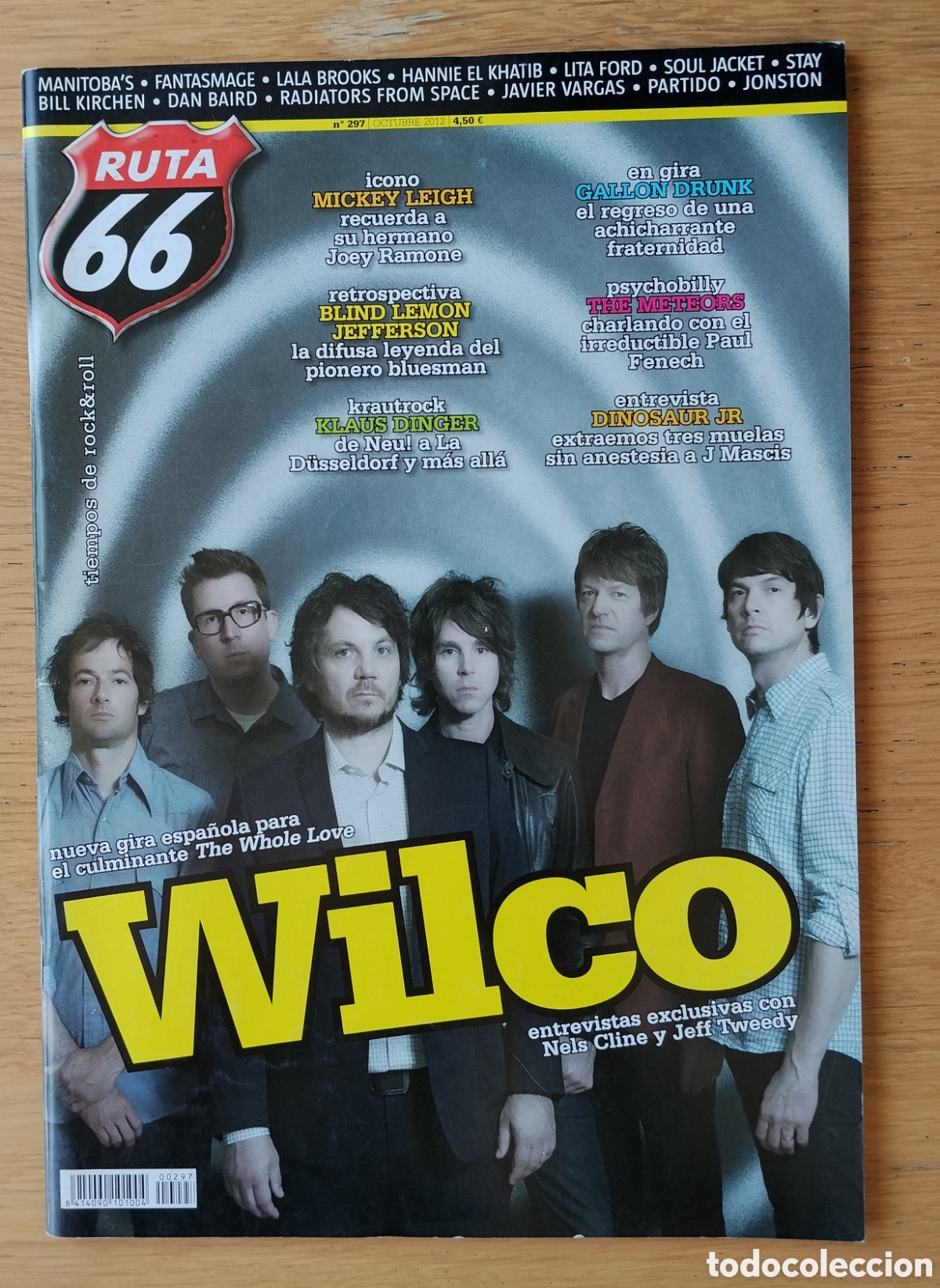 Revistas de m&uacute;sica: RUTA 66 NUMERO 297 - OCTUBRE 2012 . EN MUY BUEN ESTADO - WILCO