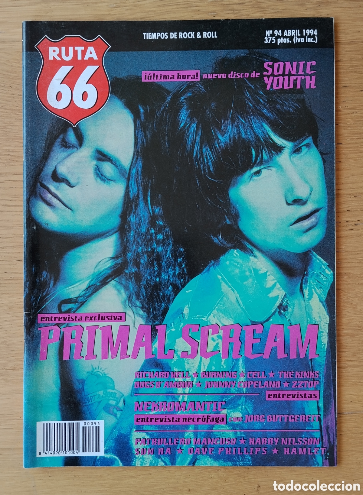 Revistas de m&uacute;sica: RUTA 66 NUMERO 94 - ABRIL 1994 . EN MUY BUEN ESTADO - PRIMAL SCREAM