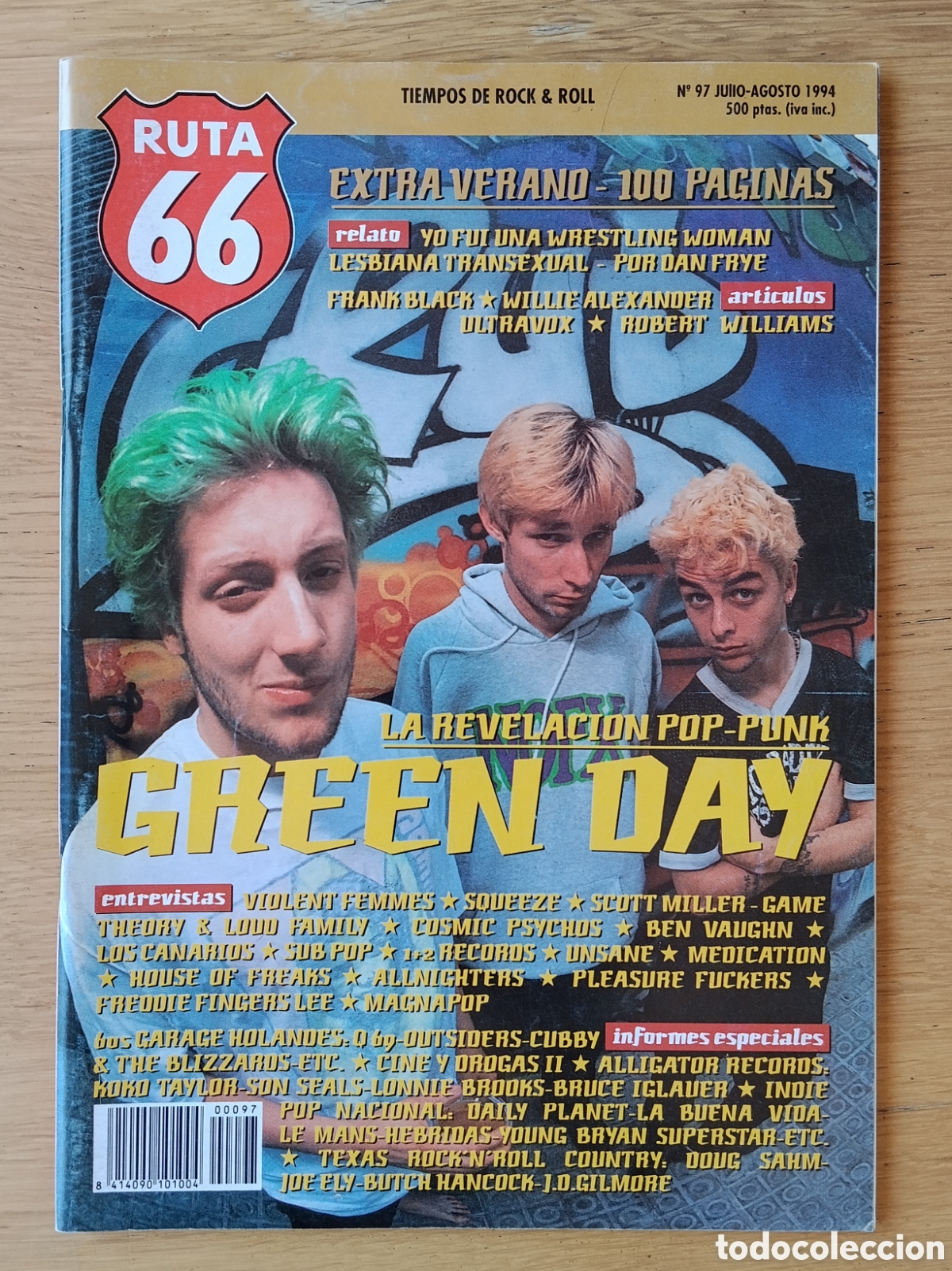 Revistas de m&uacute;sica: RUTA 66 NUMERO 97 - JULIO/ AGOSTO 1994 . EN MUY BUEN ESTADO - GREEN DAY