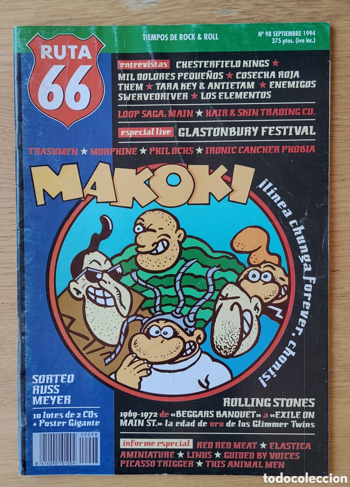 Revistas de m&uacute;sica: RUTA 66 NUMERO 98 - SEPTIEMBRE 1994 . EN BUEN ESTADO - MAKOKI