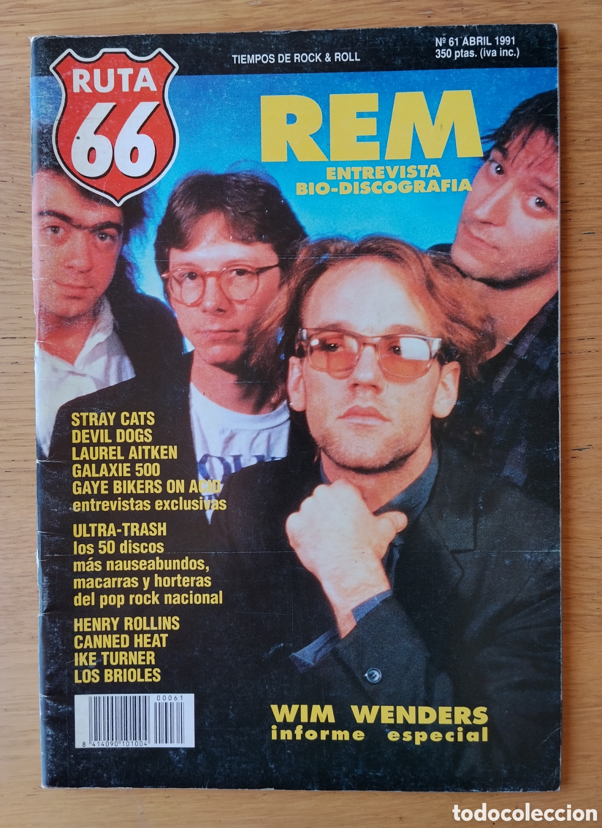 Revistas de m&uacute;sica: RUTA 66 NUMERO 61 - ABRIL 1991 . EN BUEN ESTADO - R.E.M.
