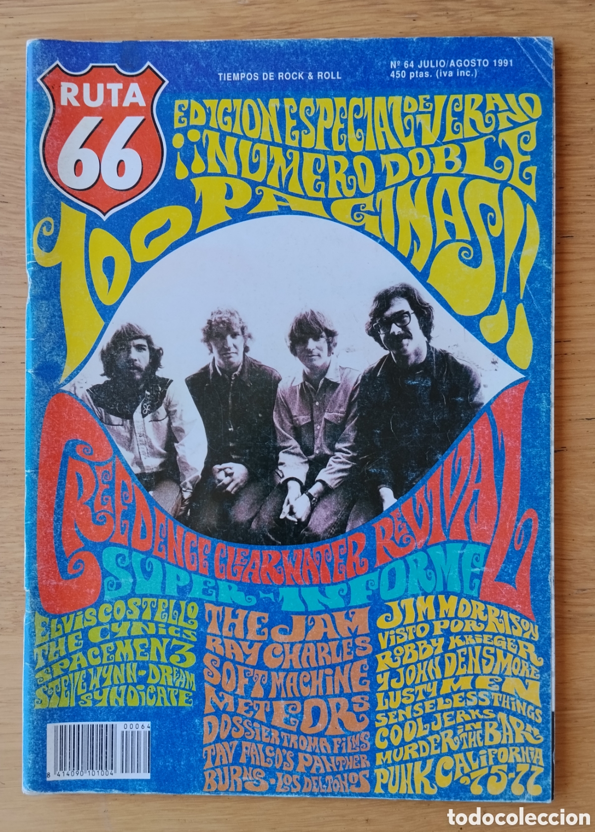 Revistas de m&uacute;sica: RUTA 66 NUMERO 64 - JULIO/AGOSTO 1991 . EN BUEN ESTADO - CREEDENCE CLEARWATER REVIVAL