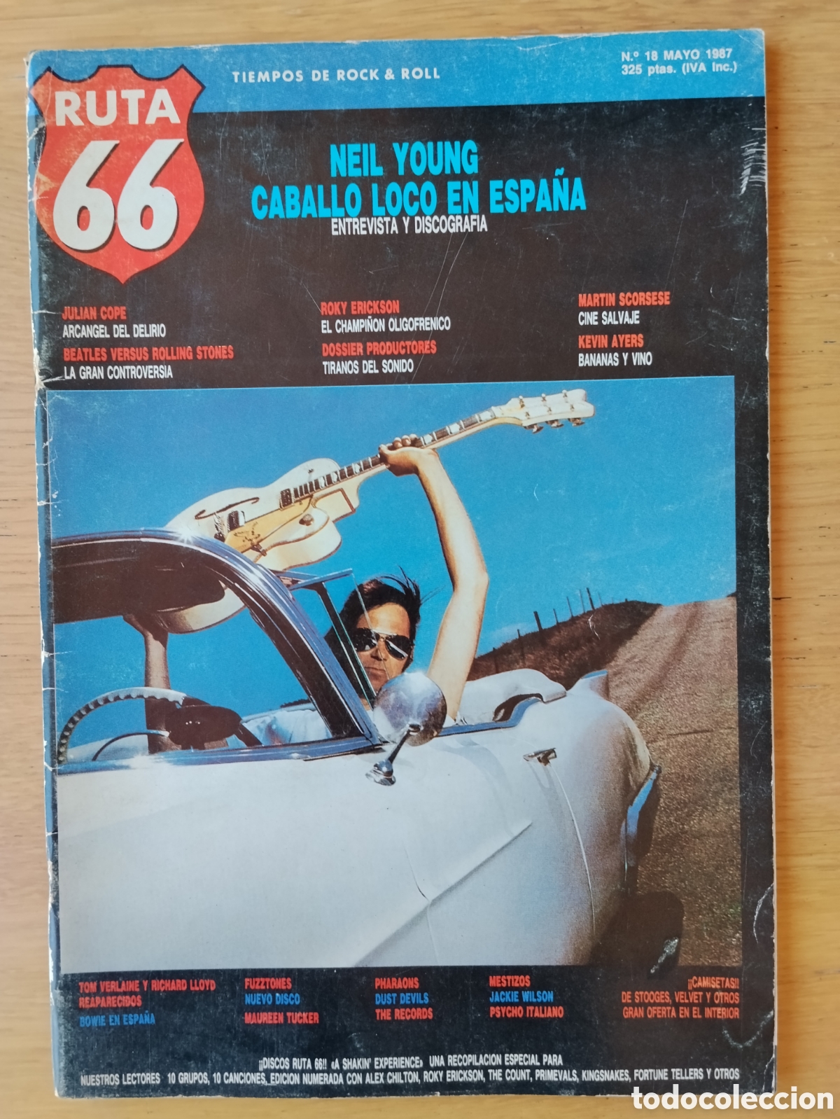 Revistas de m&uacute;sica: RUTA 66 NUMERO 18 - MAYO 1987 . EN BUEN ESTADO - NEIL YOUNG