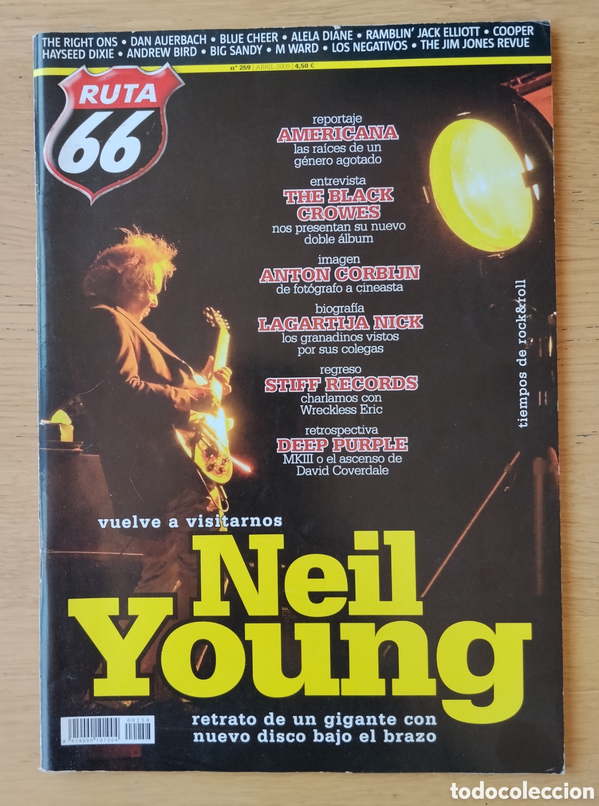 Revistas de m&uacute;sica: RUTA 66 NUMERO 259 - ABRIL 2009 . EN MUY BUEN ESTADO - NEIL YOUNG
