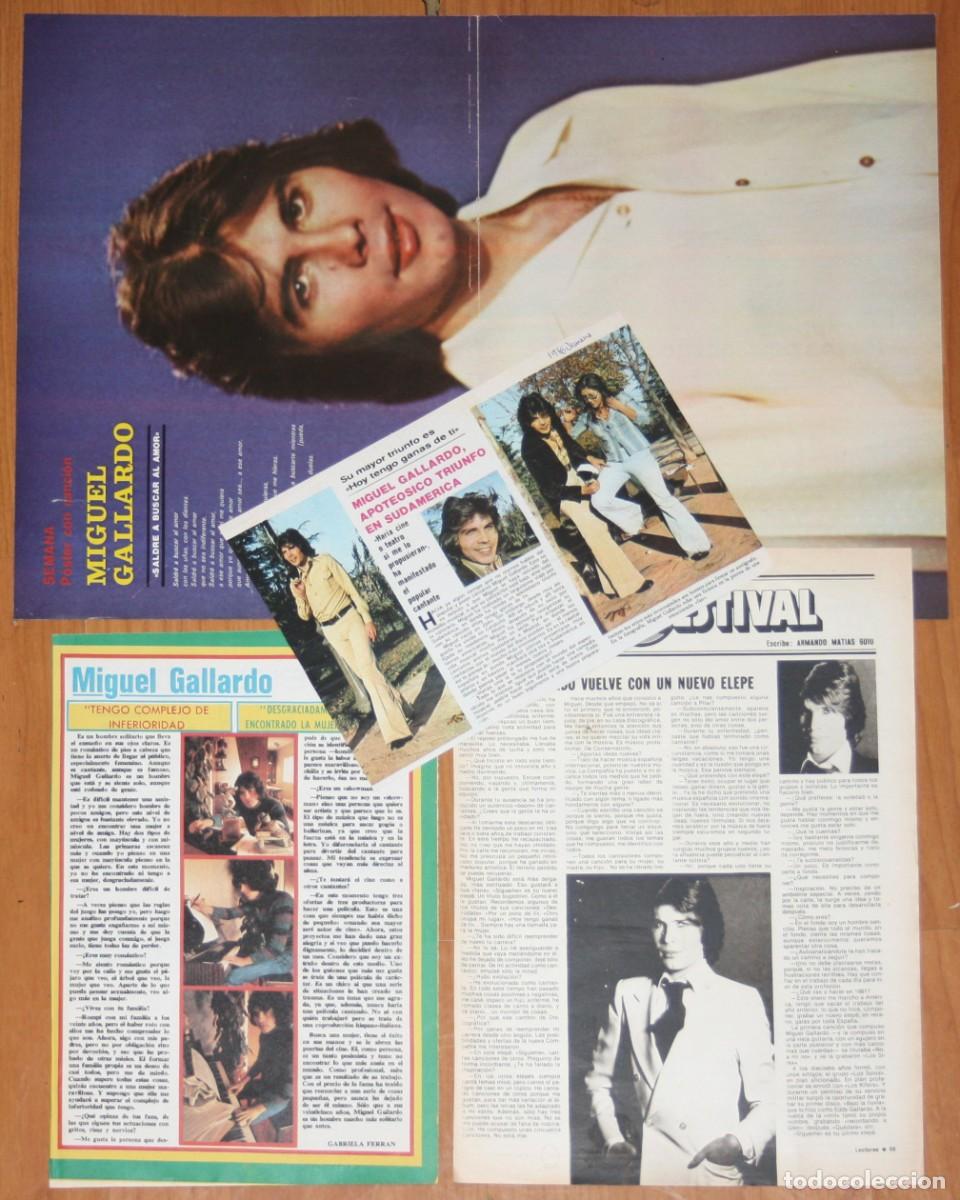 Revistas de m&uacute;sica: MIGUEL GALLARDO lote prensa 1970s fotos cantante espa&ntilde;ol spain clippings poster revistas