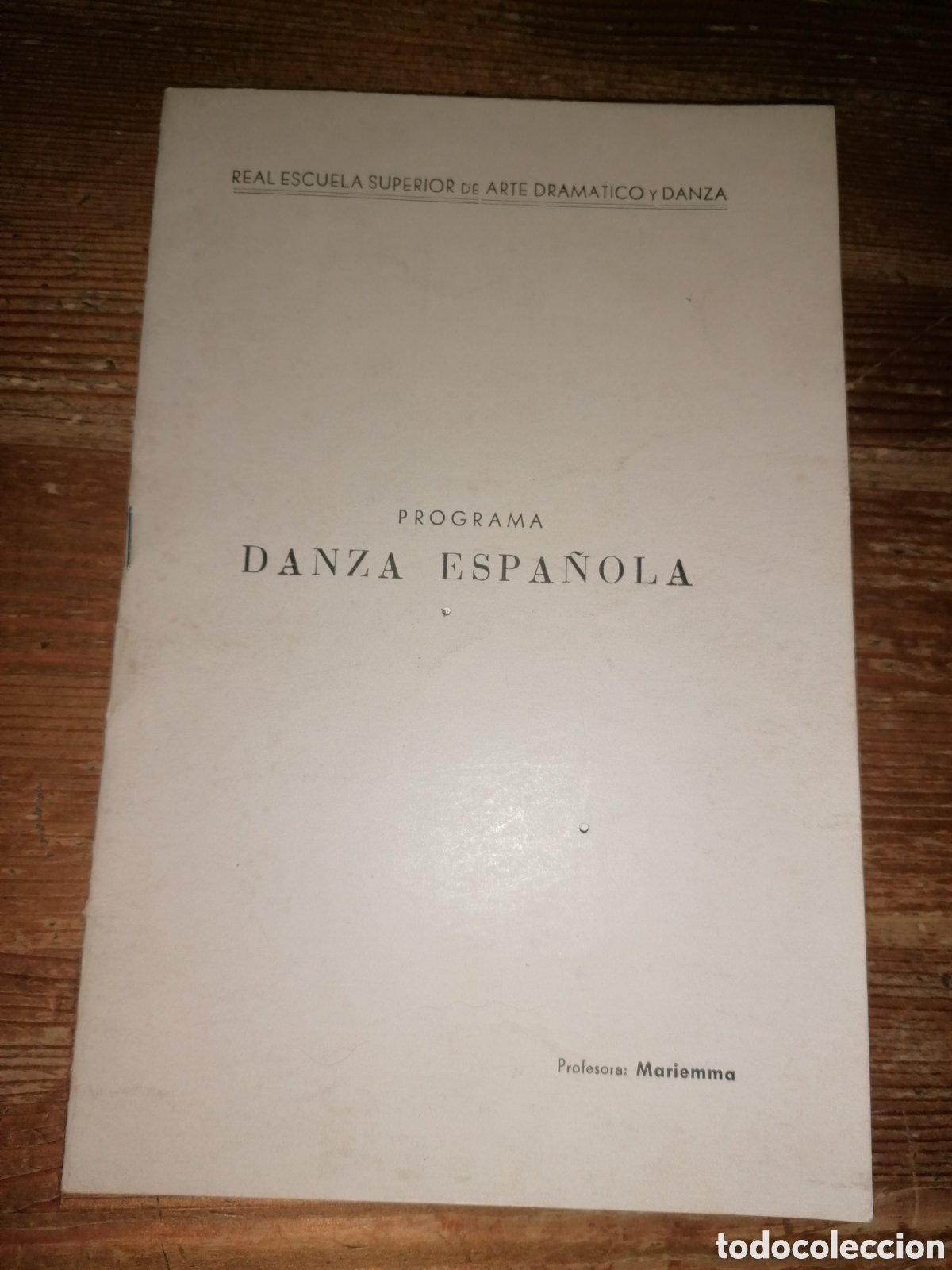 Revistas de m&uacute;sica: Real Escuela Superior de Arte Dram&aacute;tico y Danza - Programa DANZA ESPA&Ntilde;OLA - Mariemma
