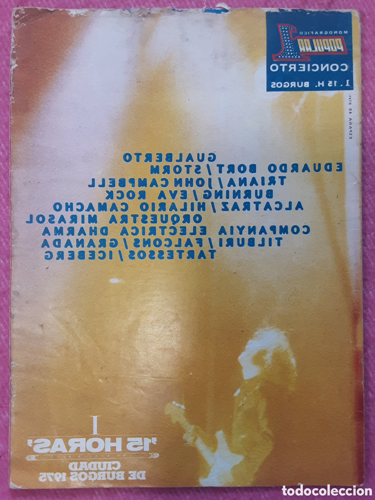 Revistas de m&uacute;sica: Magazine POPULAR 1 - Concierto 1 - John Campbell / Burning / Triana / Falcons Iceberg