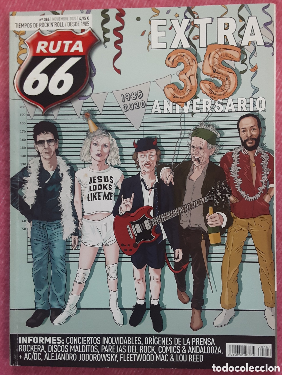 Revistas de m&uacute;sica: Magazine RUTA 66 386 - EXTRA 35 ANIVERSARIO - AC/DC / Fleetwood Mac / Lou Reed