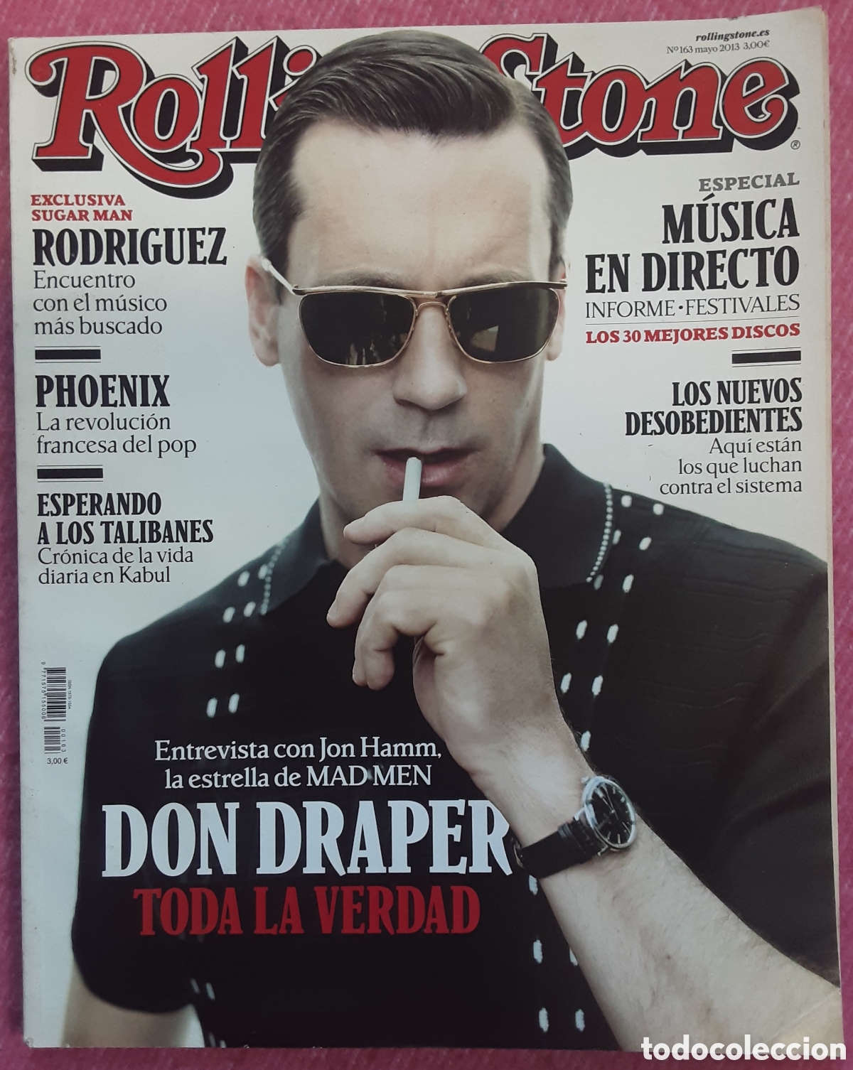 Revistas de m&uacute;sica: Magazine ROLLING STONES 163 - John Hamm / Mad Men / Don Draper / Sugar Man / Phoenix