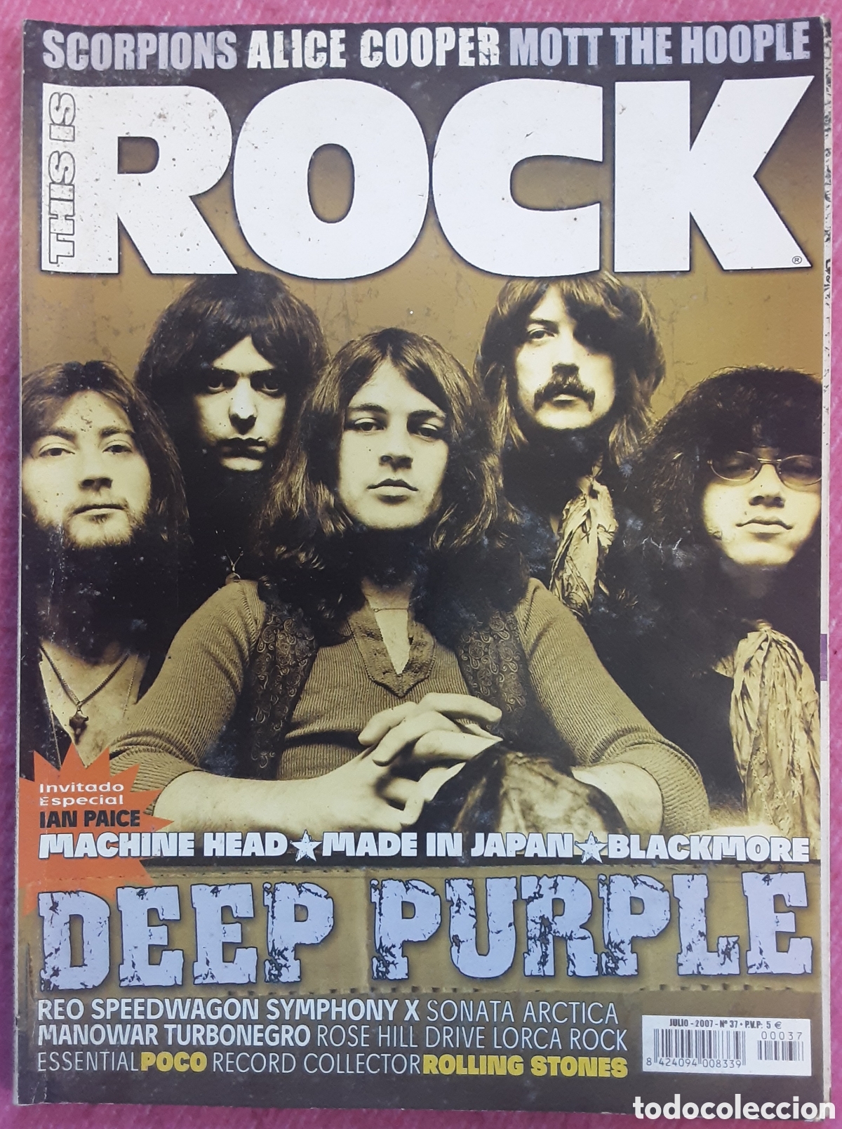 Revistas de m&uacute;sica: Magazine THIS IS ROCK 37 - Deep Purple / Machine Head / Blackmore / Rolling Stones / Poco