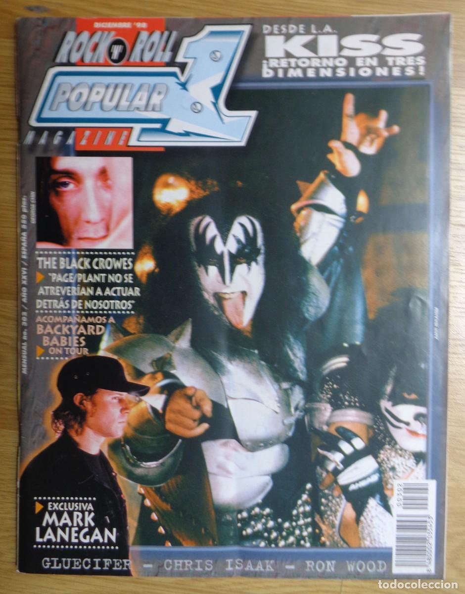 Revistas de m&uacute;sica: REVISTA POPULAR 1 N&ordm; 302 (KISS, BLACK CROWES, MARK LENAGAN...)