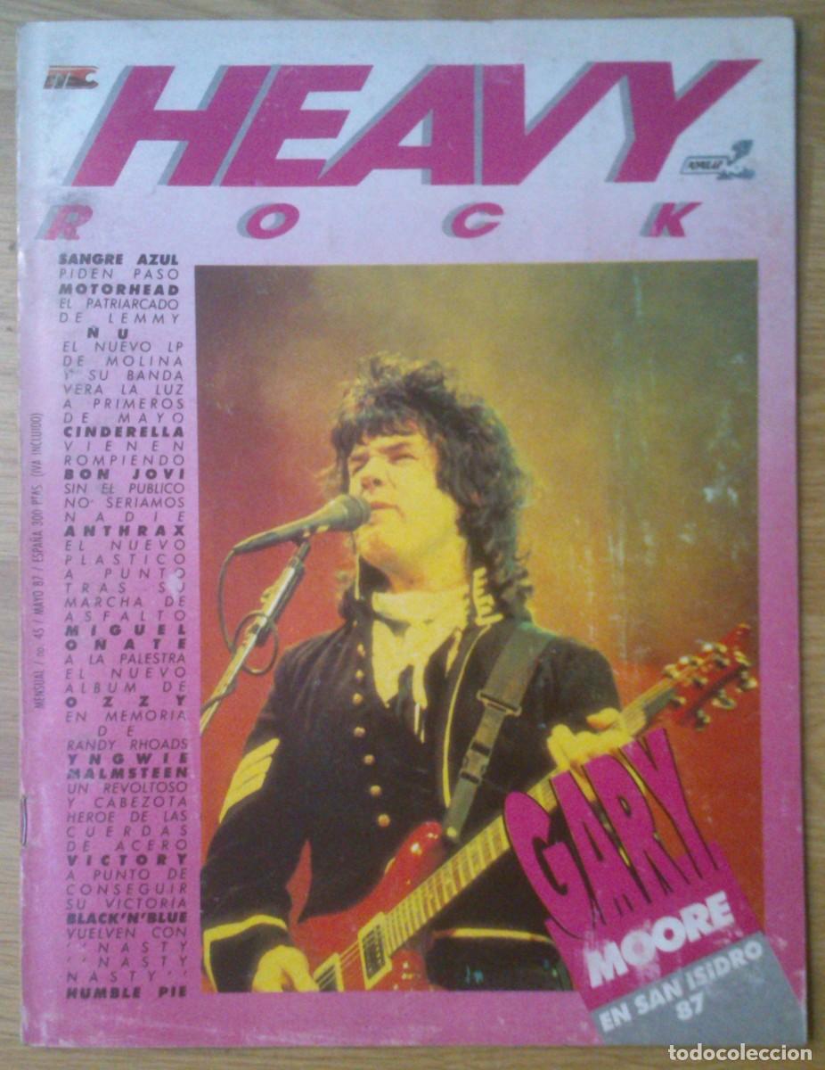 Revistas de m&uacute;sica: REVISTA HEAVY/ROCK N&ordm; 45 (GARY MOORE, SANGRE AZUL, MOTORHEAD...)