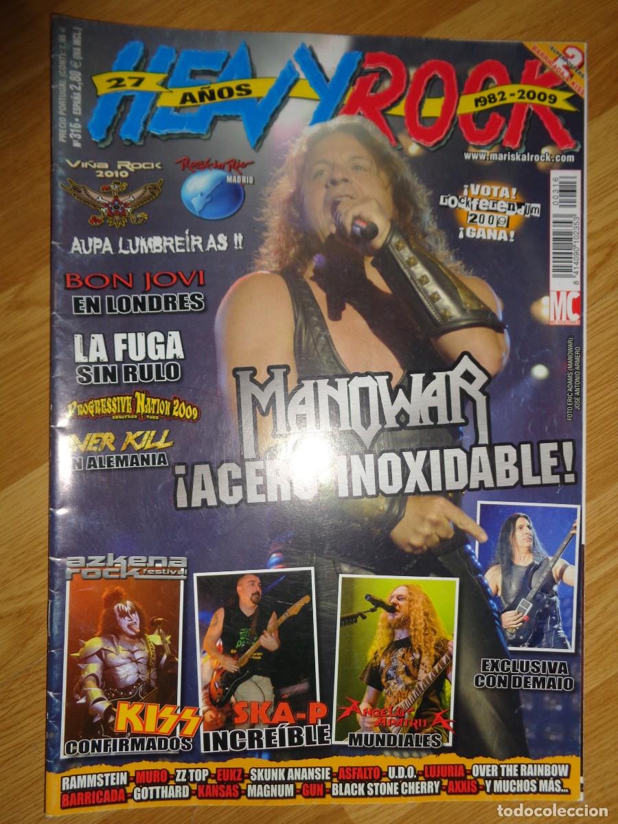 Revistas de m&uacute;sica: REVISTA HEAVY/ROCK N&ordm; 316 (MANOWAR, BON JOVI, LA FUGA...)