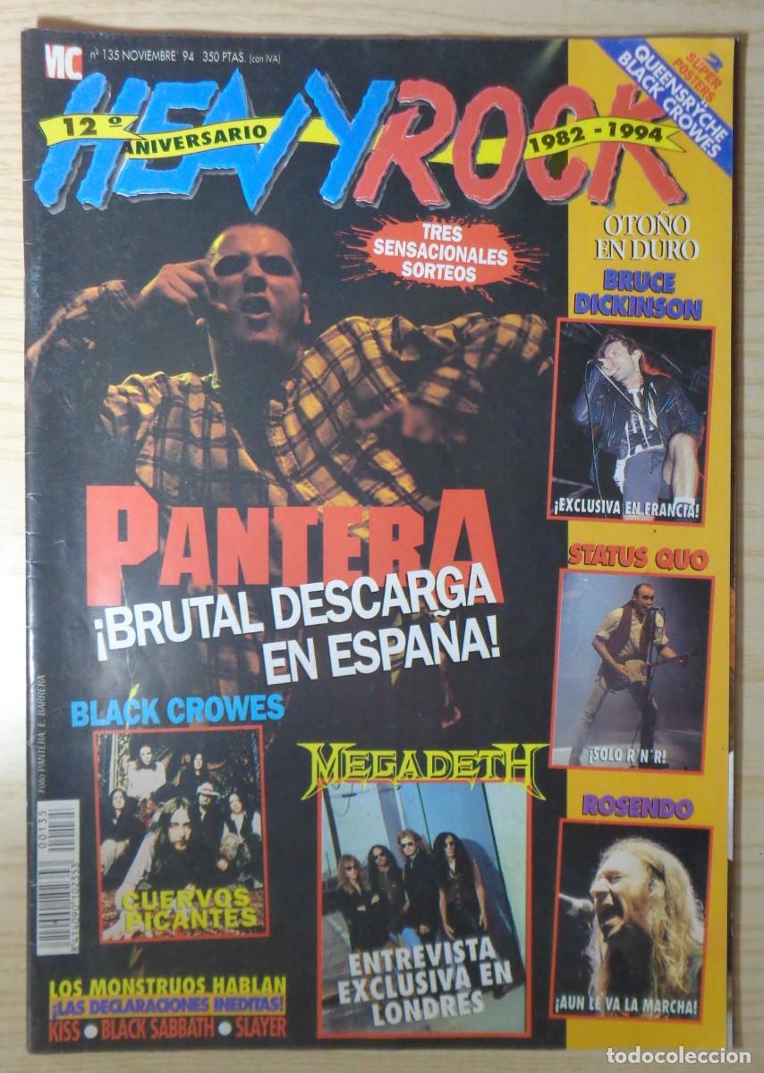 Revistas de m&uacute;sica: REVISTA HEAVY/ROCK N&ordm; 135 (PANTERA, MEGADETH, THE BLACK CROWES...)