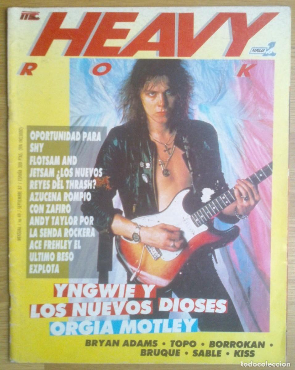 Revistas de m&uacute;sica: REVISTA HEAVY/ROCK N&ordm; 49 (YNGWIE MALLMSTEEN, MOTLEY CRUE, BRYAN ADAMS...)