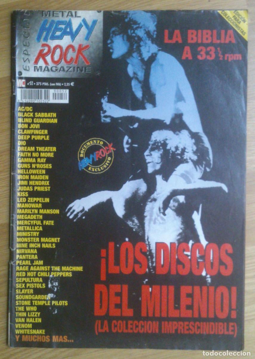 Revistas de m&uacute;sica: REVISTA HEAVY/ROCK ESPECIAL N&ordm; 52 'LOS DISCOS DEL MILENIO'