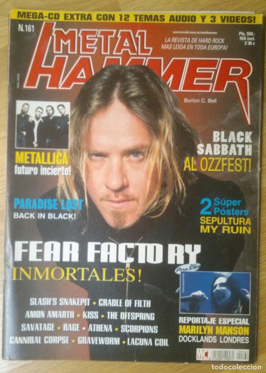 Revistas de m&uacute;sica: REVISTA METAL HAMMER N&ordm; 161 (FEAR FACTORY, METALLICA, PARADISE LOST...)