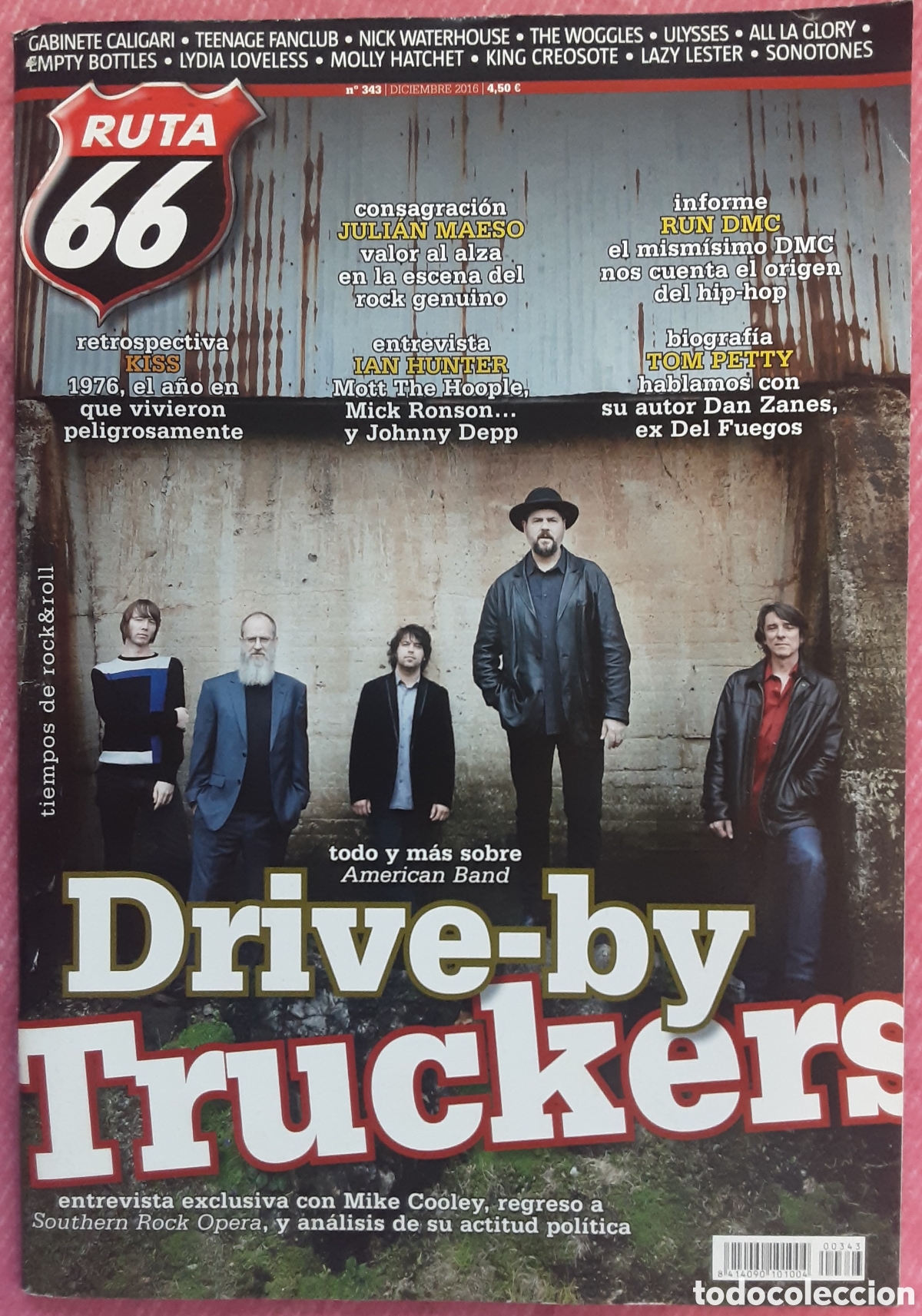 Revistas de m&uacute;sica: Magazine RUTA 66 343 - Drive-By Truckers / Kiss / Tom Petty / Ian Hunter / Nick Waterhouse