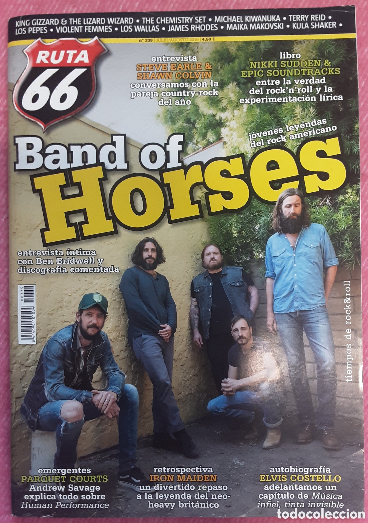 Revistas de m&uacute;sica: Magazine RUTA 66 339 - Band of Horses / Iron Maiden / Elvis Costello / Parquet Courts