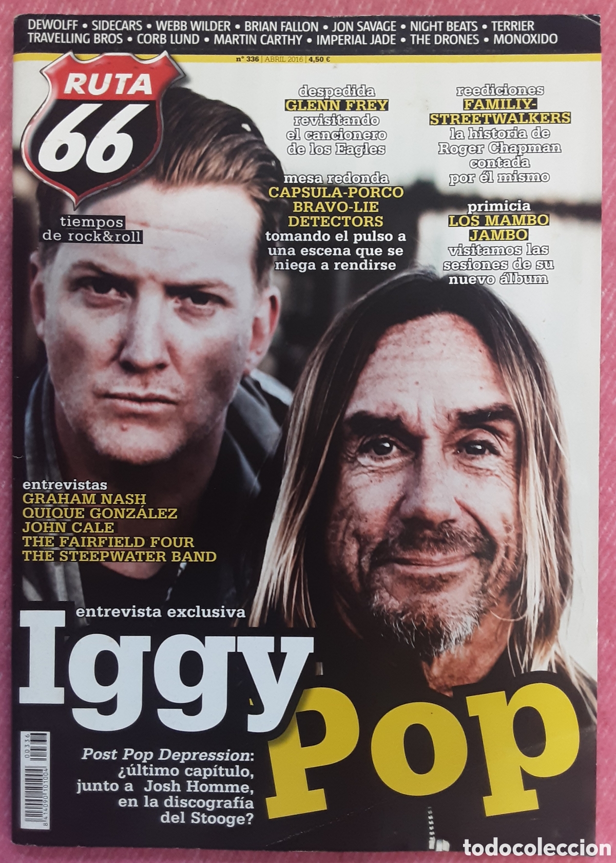 Revistas de m&uacute;sica: Magazine RUTA 66 336 - Iggy Pop / Jon Savage / John Cale / Graham Nash / Brian Fallon