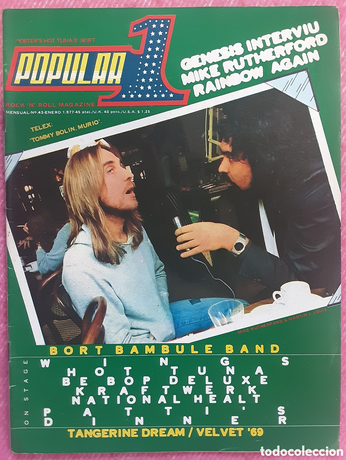 Revistas de m&uacute;sica: Magazine POPULAR 1 43 - Mike Rutherford / Kraftwerk / Genesis / Mike Rutherford / Hot Tuna