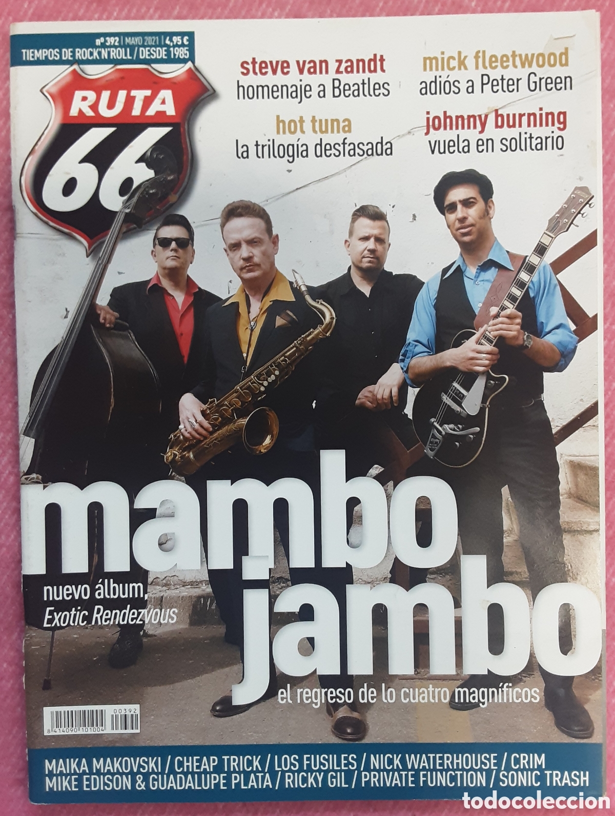 Revistas de m&uacute;sica: Magazine RUTA 66 392 - Mambo Jambo / Mick Fleetwood / Steve Van Zandt / Johnny Burning