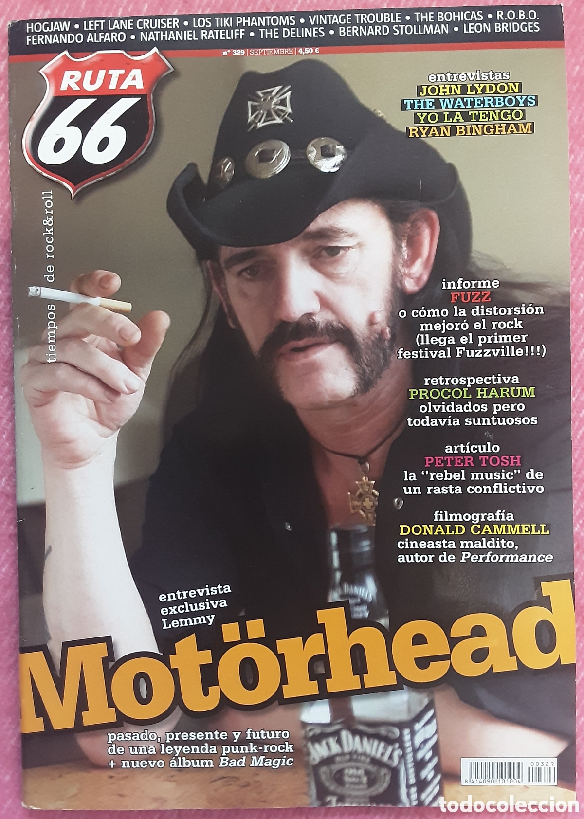 Revistas de m&uacute;sica: Magazine RUTA 66 329 - Motorhead / Peter Tosh / John Lydon / The Waterboys / Ryan Bingham