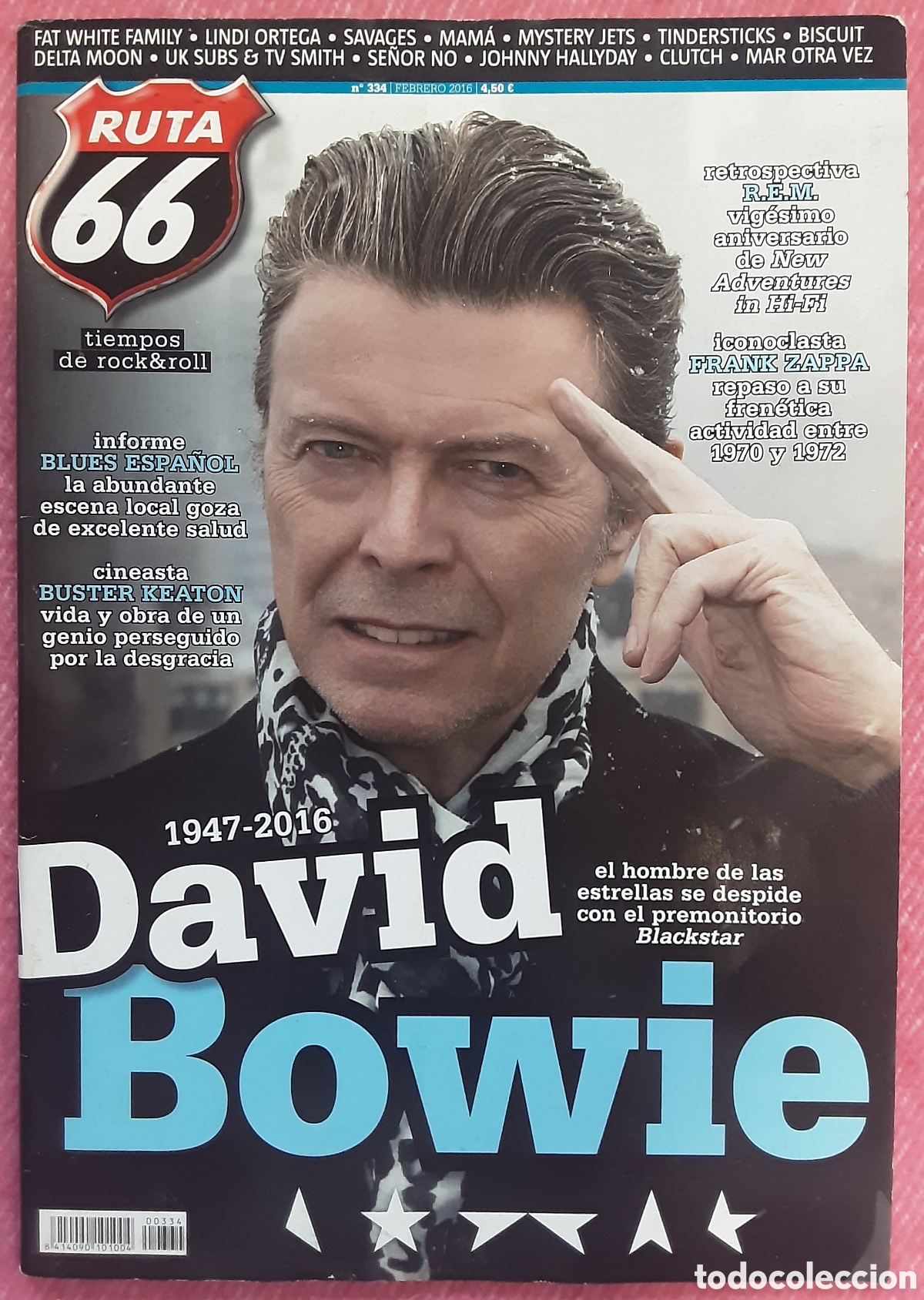 Revistas de m&uacute;sica: Magazine RUTA 66 334 - David Bowie / Buster Keaton / REM / Frank Zappa / Tindersticks