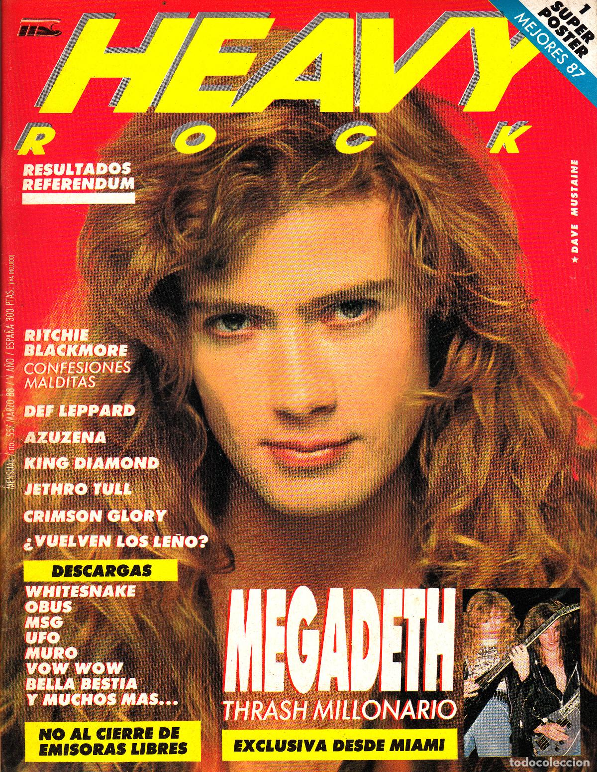 Revistas de m&uacute;sica: Revista Heavy Rock Numero 55 Megadeth