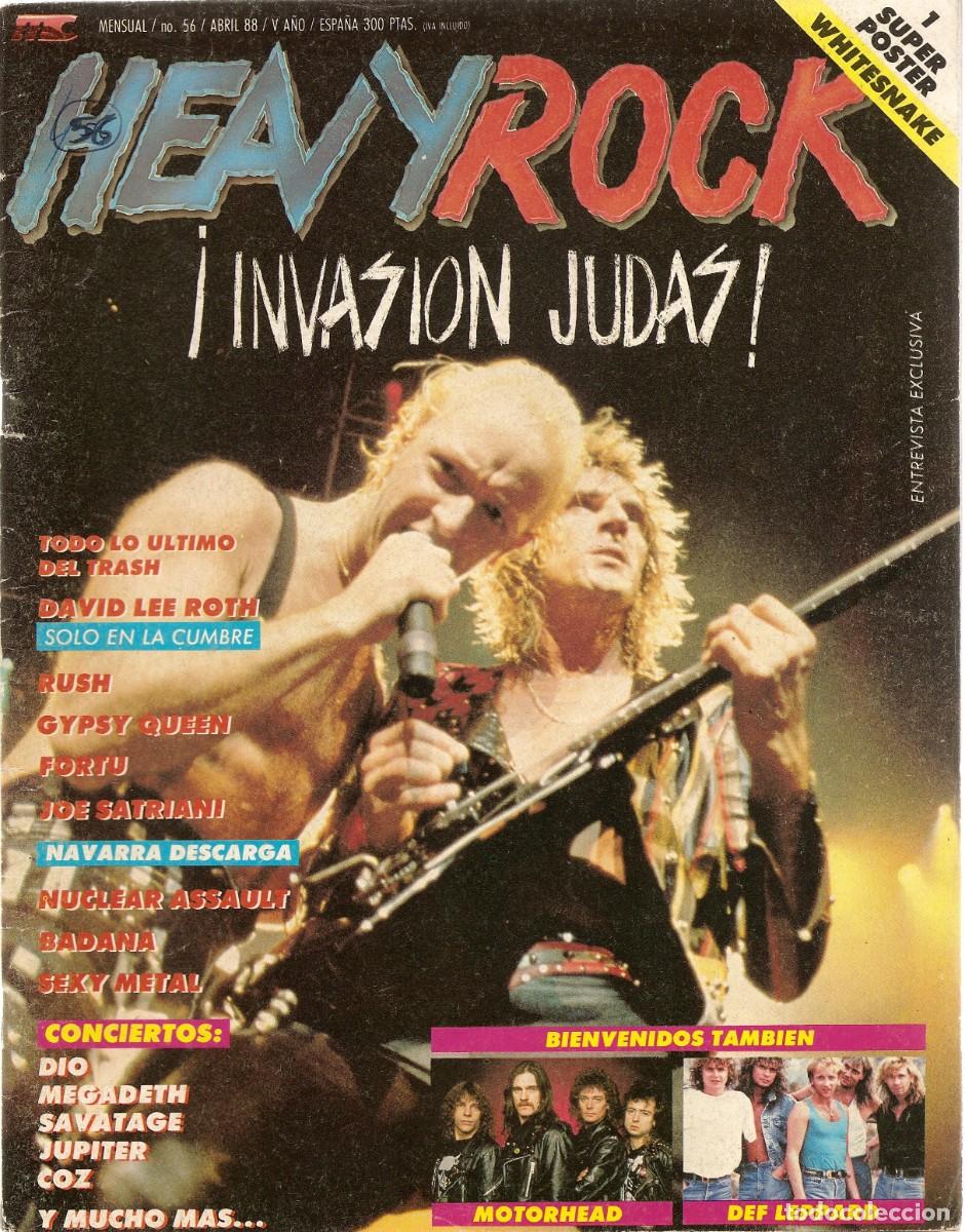 Revistas de m&uacute;sica: Revista Heavy Rock Numero 56 Judas Priest con poster de Whitesnake