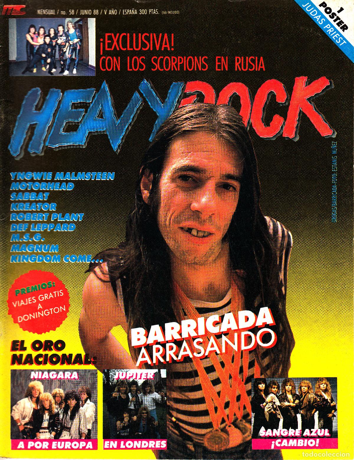Revistas de m&uacute;sica: Revista Heavy Rock Numero 58 Barricada