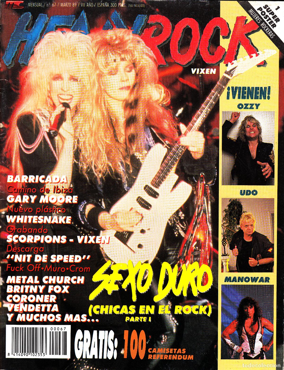 Revistas de m&uacute;sica: Revista Heavy Rock Numero 67 Vixen. Sexo duro chicas en el rock