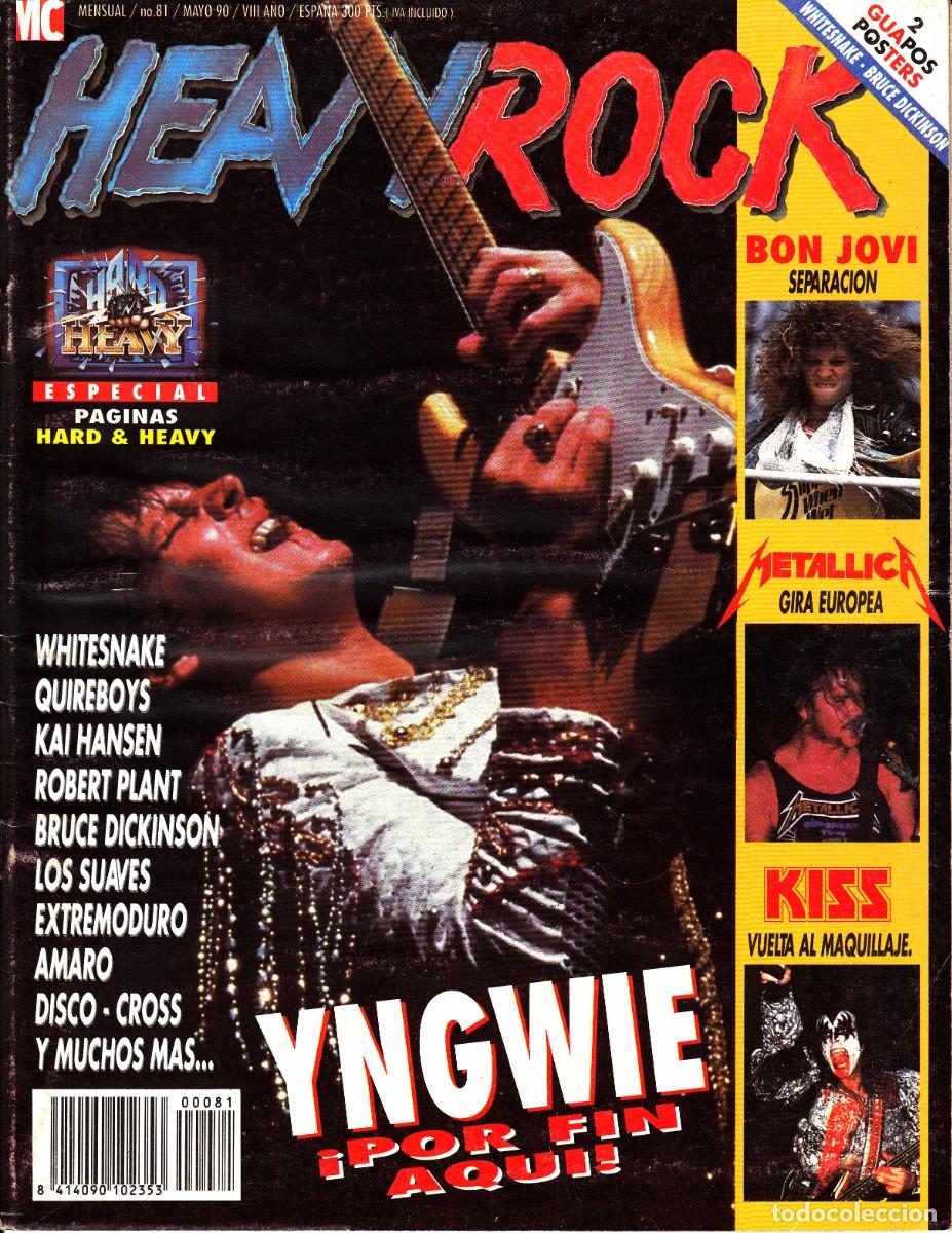 Revistas de m&uacute;sica: Revista Heavy Rock Numero Yngwie Malmsteen !Por fin aqu&iacute;! con poster de Whitesnake y Bruce Dickinson