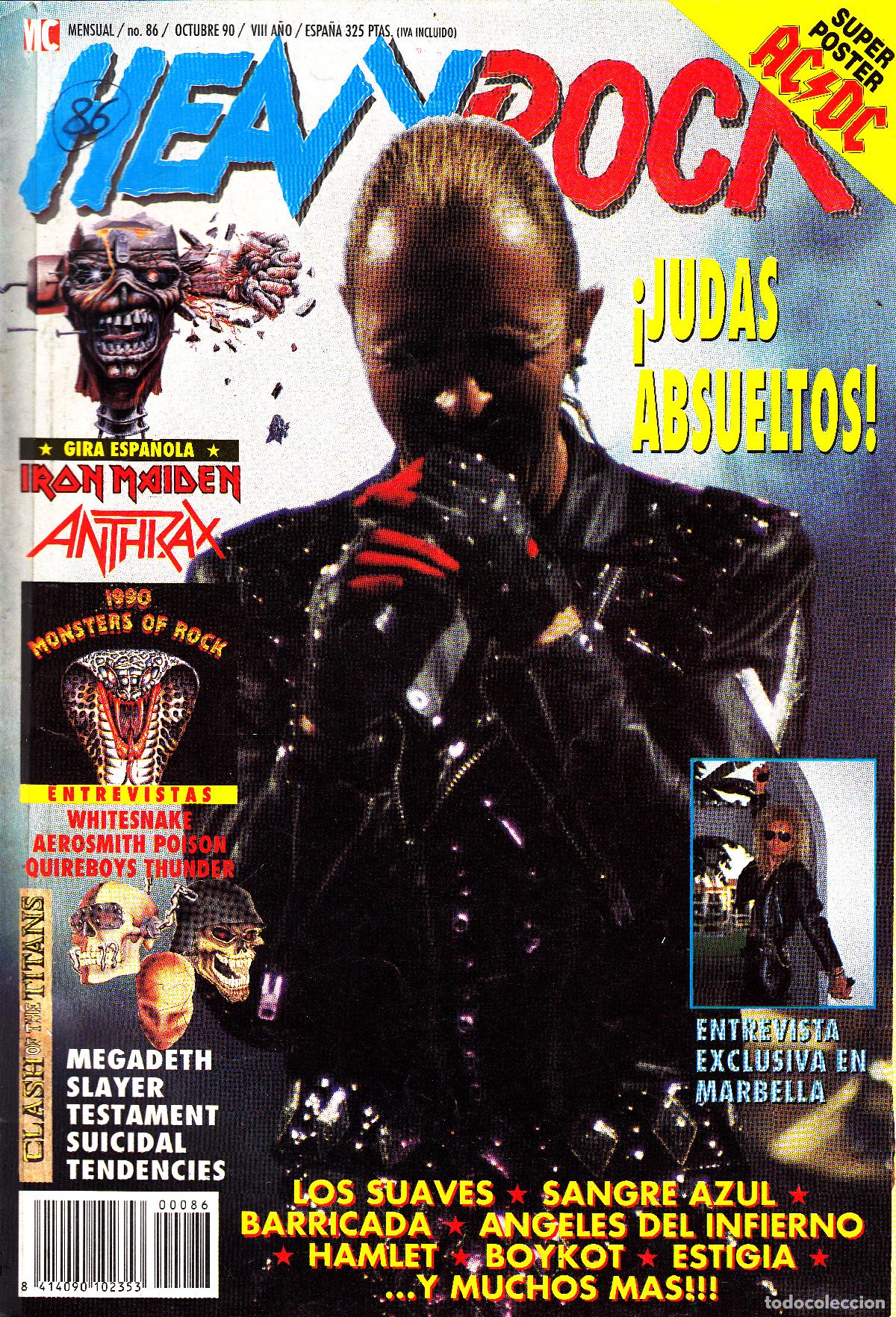 Revistas de m&uacute;sica: Revista Heavy Rock Numero 86 Judas Priest con poster de AC/DC