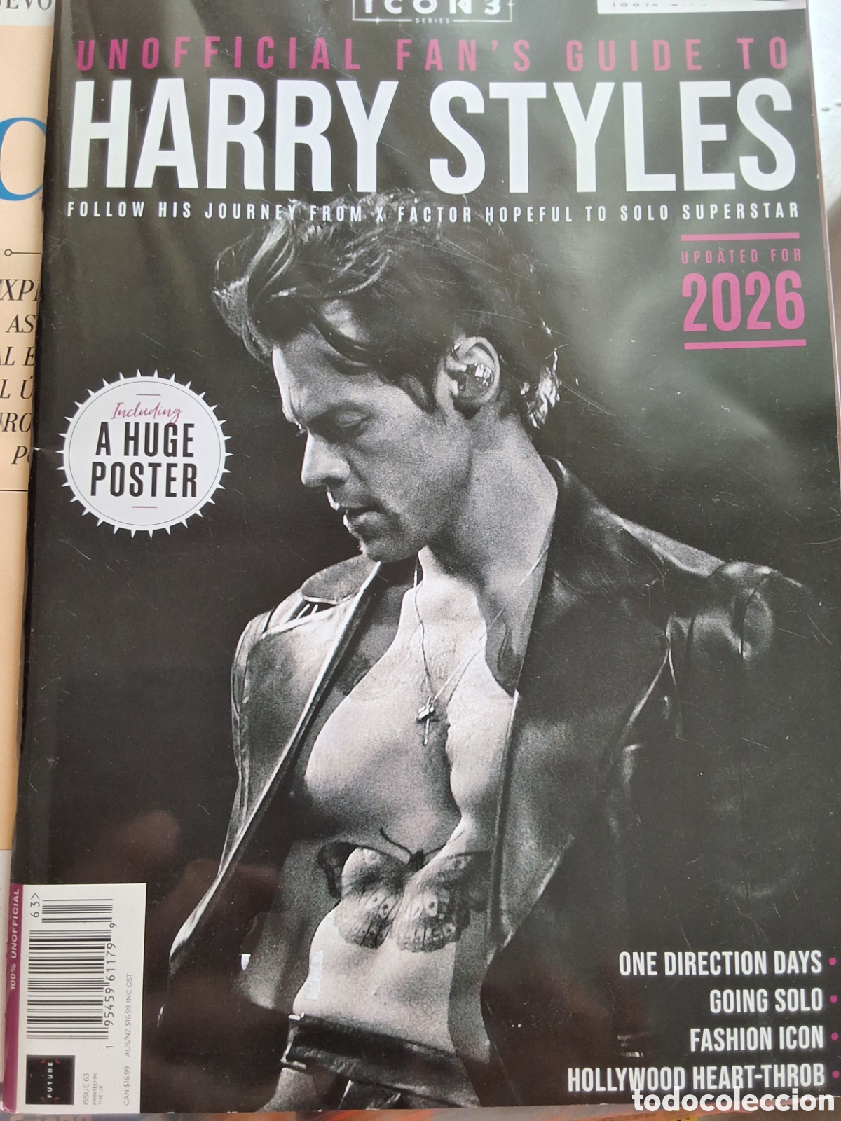 Revistas de m&uacute;sica: Harry styles gu&iacute;a no oficial para fans a&ntilde;o 2026 incluye poster