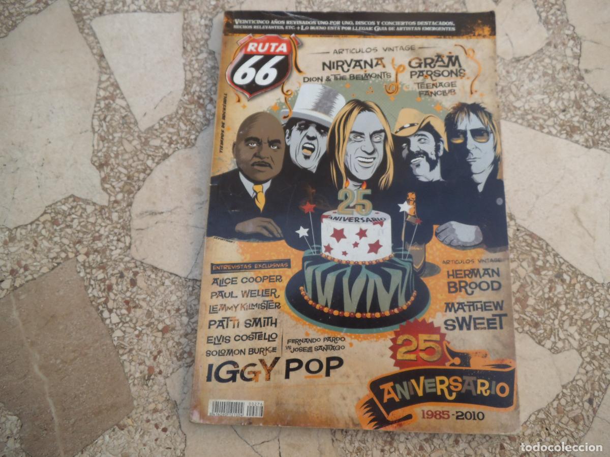 Revistas de m&uacute;sica: ruta 66 ,n&ordm; 276, 25 aniversario,