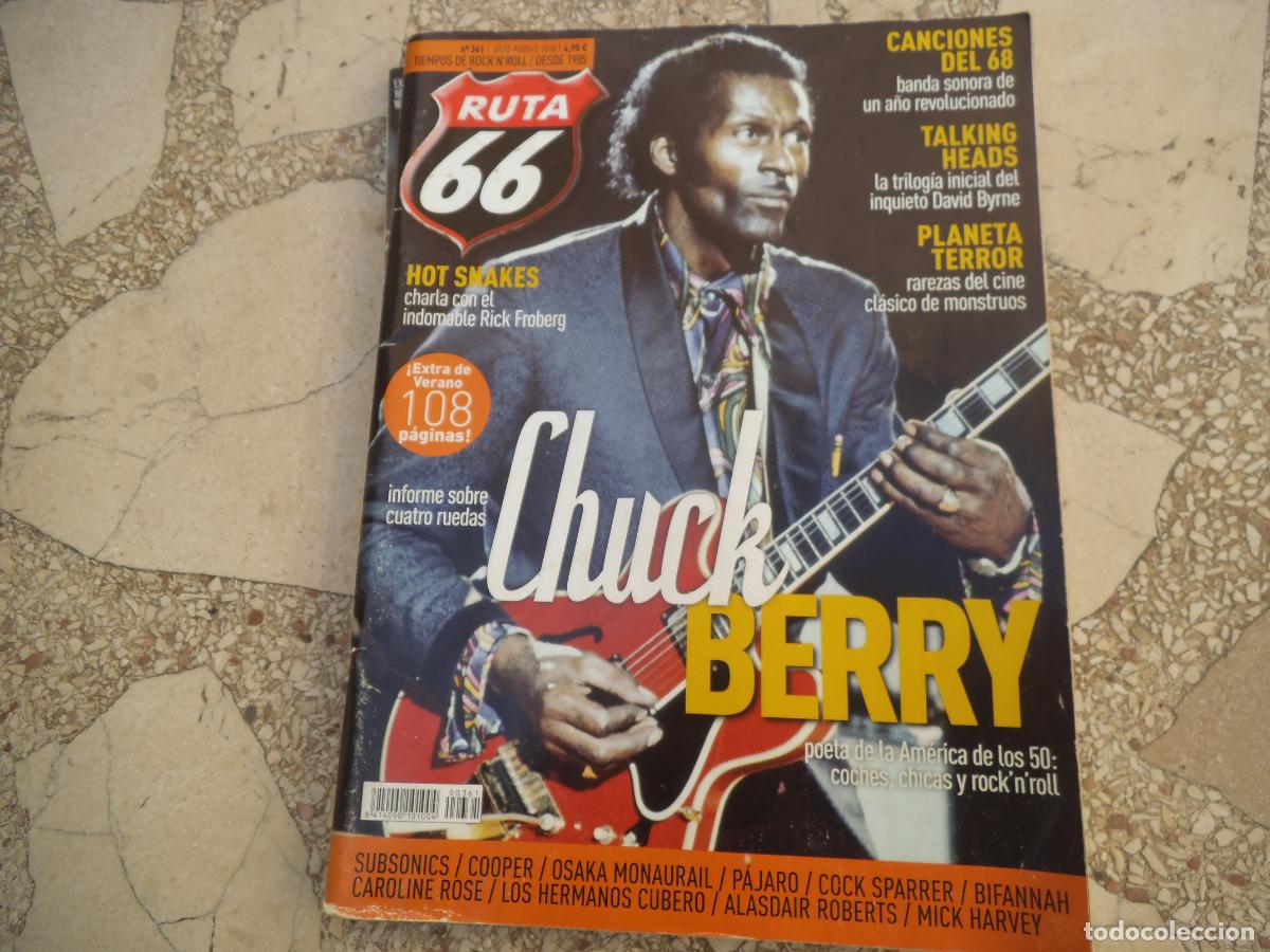 Revistas de m&uacute;sica: RUTA 66 N&ordm; 361, chuc berry, canciones del 68, planeta terror, talking heads