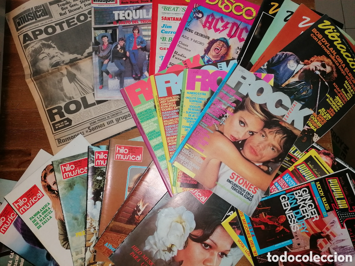 Revistas de m&uacute;sica: EL GRAN MUSICAL, ROCK ESPEZIAL, VIBRACIONES, POPULAR 1, HILO MUSICAL, DISCO ACTUALIDAD
