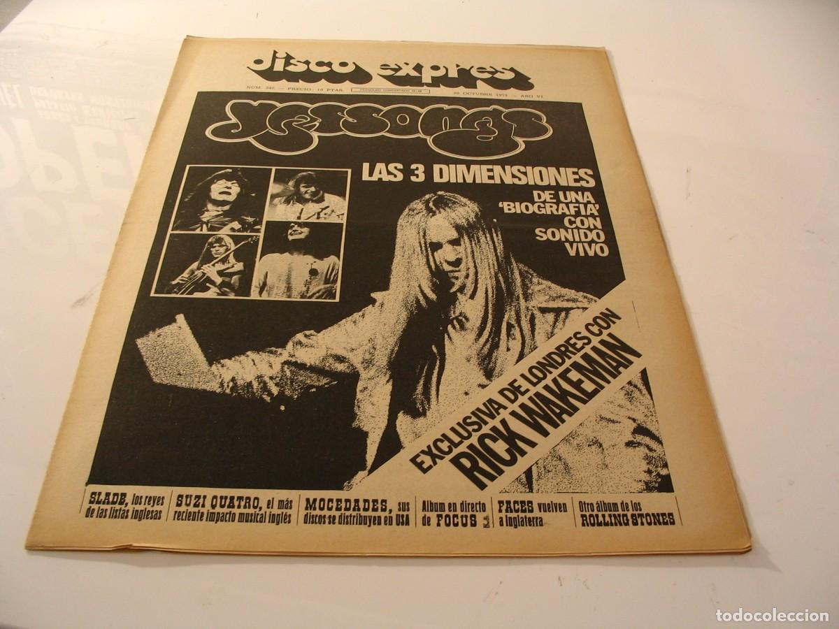 Revistas de m&uacute;sica: REVISTA DISCO EXPRES n&ordm; 246 de 1973 YES SUZI QUATRO Slade Daniel Velazquez Cecilia Rick wakeman