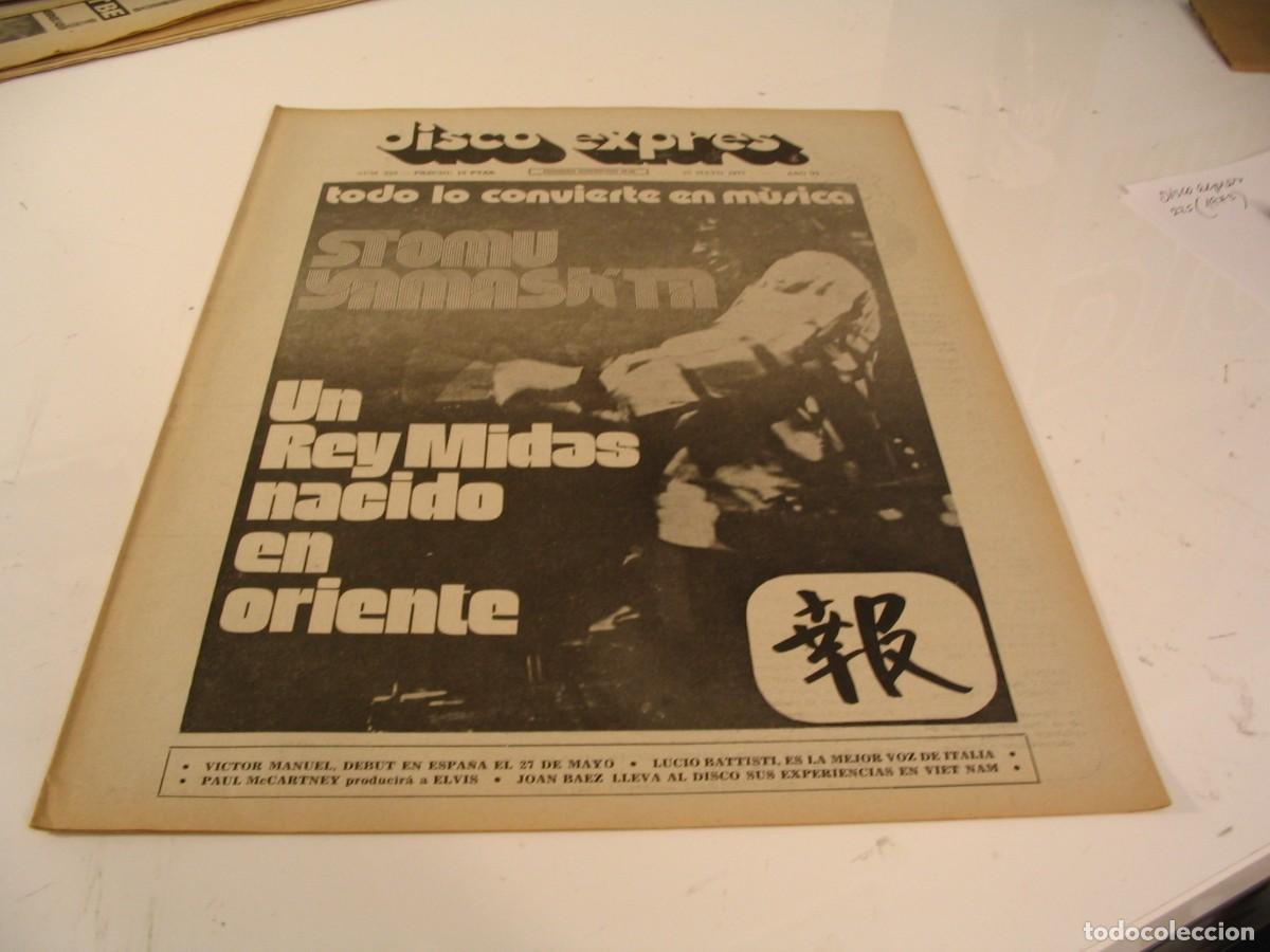 Revistas de m&uacute;sica: REVISTA DISCO EXPRES n&ordm; 225 de 1973 STOMU YAMASH&acute;TA LUCIO BATTISTI CANARIOS