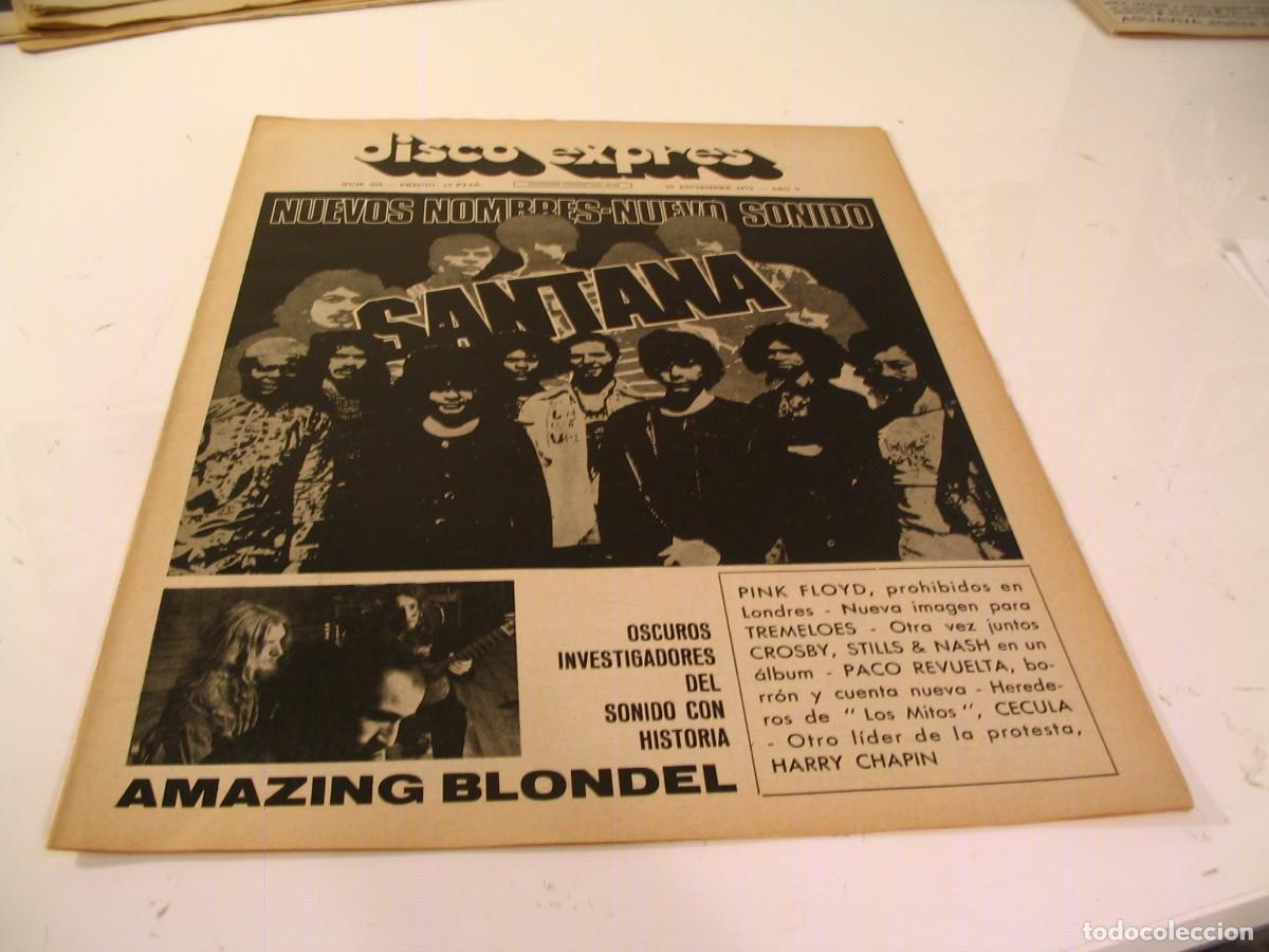 Revistas de m&uacute;sica: REVISTA DISCO EXPRES n&ordm; 203 de 1972 SANTANA IA BATISTE Michael Jackson Guillermina Motta Cecula