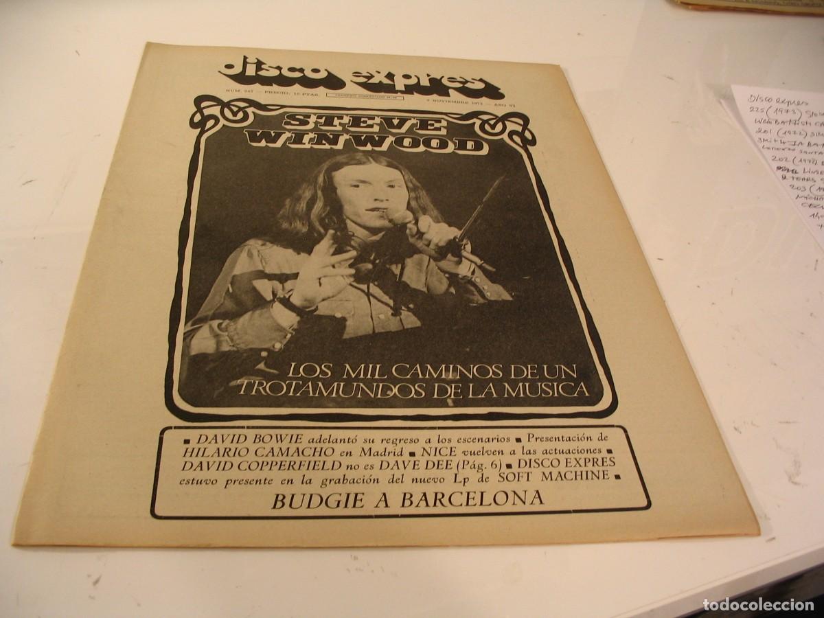 Revistas de m&uacute;sica: REVISTA DISCO EXPRES n&ordm; 247 de 1973 Steve Winwood Rolling Stones Soft Machine Hilario Camacho