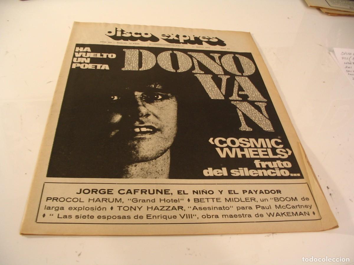 Revistas de m&uacute;sica: REVISTA DISCO EXPRES n&ordm; 223 de 1973 Donovan Procol Harum Bette Midler Tony Hazzard