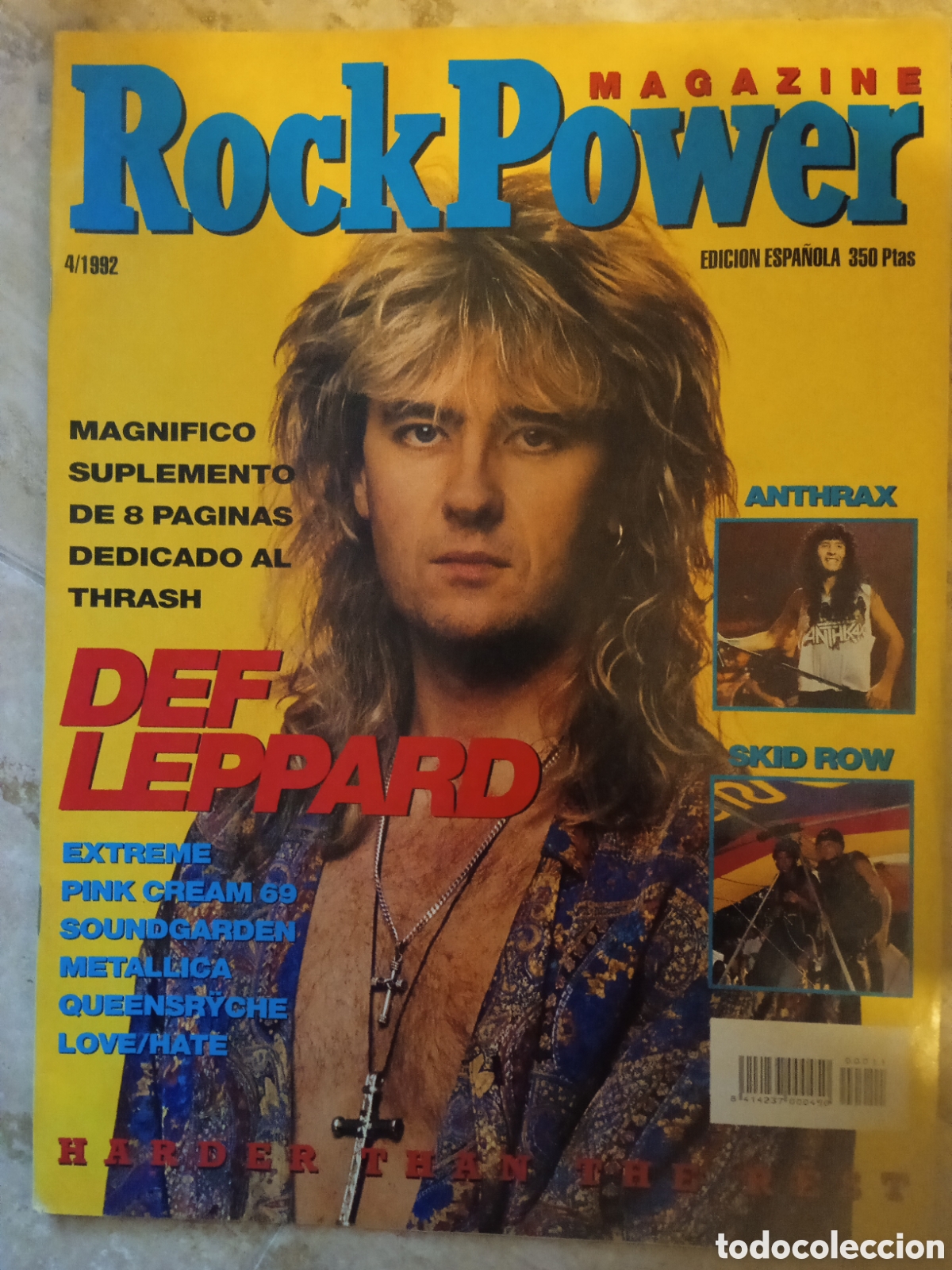 Revistas de m&uacute;sica: Revista Magazine Rock Power 4/1992 Def Leppard Sepultura