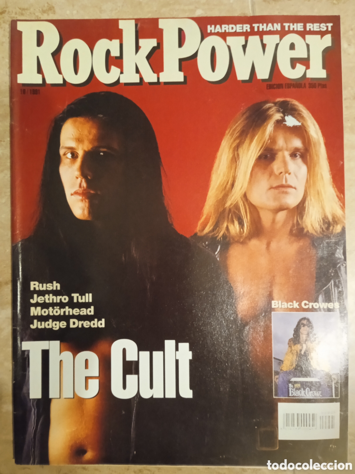 Revistas de m&uacute;sica: Revista Magazine Rock Power n&deg;10/1991 The Cult Black Crowes Jethro Tull